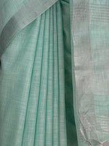 MIMOSA Rama Banarasi Cotton Saree — fleets shot full lifestyle