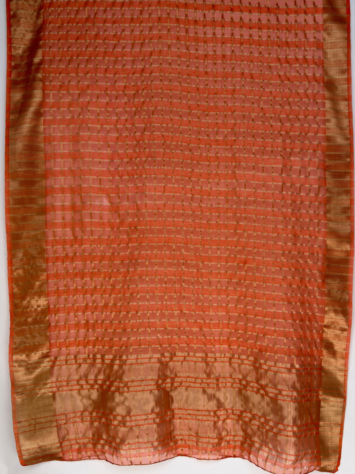 MIMOSA Peach Banarasi Saree — pallu and zari work detail