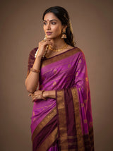 MIMOSA Lavender Mysore Silk Saree — pose 10 styling detail