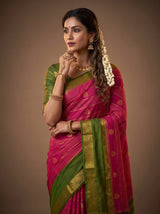 MIMOSA Rani Mysore Silk Saree — pose 10 styling detail