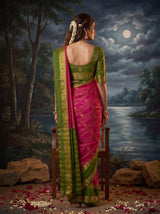 MIMOSA Rani Mysore Silk Saree — pose 2 styling detail
