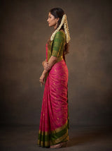 MIMOSA Rani Mysore Silk Saree — pose 3 styling detail