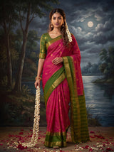 MIMOSA Rani Mysore Silk Saree — pose 6 styling detail