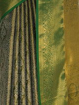 MIMOSA Bottle Green Kanjivaram Art Silk Saree — fleets shot full lifestyle