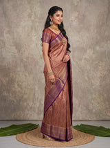 MIMOSA Magenta Kanjivaram Art Silk Saree — pose 3 styling detail