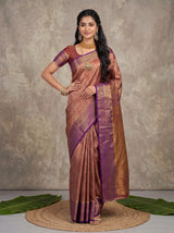 MIMOSA Magenta Kanjivaram Art Silk Saree — pose 4 styling detail