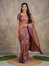 MIMOSA Magenta Kanjivaram Art Silk Saree — pose 6 styling detail
