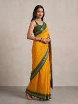 MIMOSA Mustard Mysore Silk Saree — pose 9 styling detail