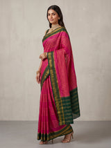 MIMOSA Strawberry Mysore Silk Saree — pose 5 styling detail