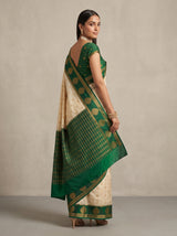 MIMOSA Half White Mysore Silk Saree — pose 7 styling detail