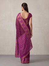 MIMOSA Jamun Mysore Silk Saree — pose 2 styling detail