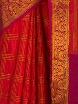 MIMOSA Orange Mysore Silk Crepe Saree — fleets shot full lifestyle