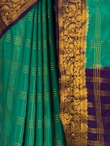 MIMOSA Rama Mysore Silk Crepe Saree — fleets shot full lifestyle