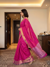 MIMOSA Rani Mysore Silk Crepe Saree — pose 6 styling detail