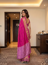 MIMOSA Rani Mysore Silk Crepe Saree — pose 7 styling detail
