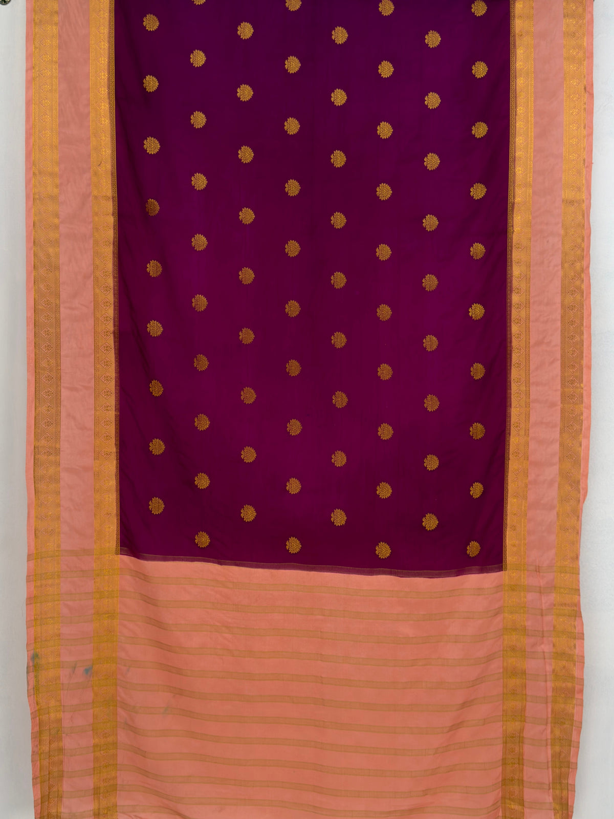 MIMOSA Jamun Mysore Silk Saree — pallu and zari work detail