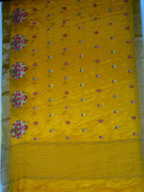 MIMOSA Gold Jaipur Saree — pallu and zari work detail