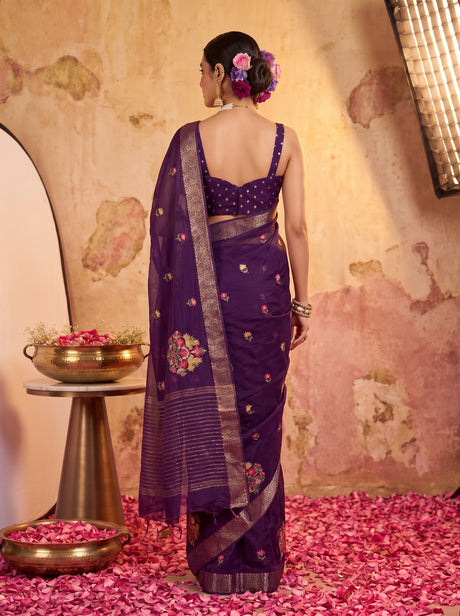 MIMOSA Jamun Jaipur Saree — pose 2 styling detail