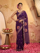 MIMOSA Jamun Jaipur Saree — pose 4 styling detail