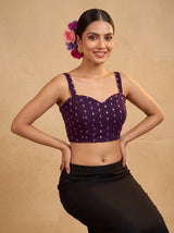 MIMOSA Jamun Jaipur Saree — blouse close-up