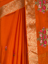 MIMOSA Orange Jaipur Saree — fleets shot full lifestyle