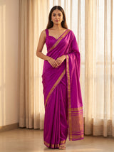 MIMOSA Lavender Mysore Silk Crepe Saree — AI Model lifestyle pose