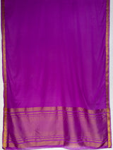 MIMOSA Lavender Mysore Silk Crepe Saree — pallu and zari work detail