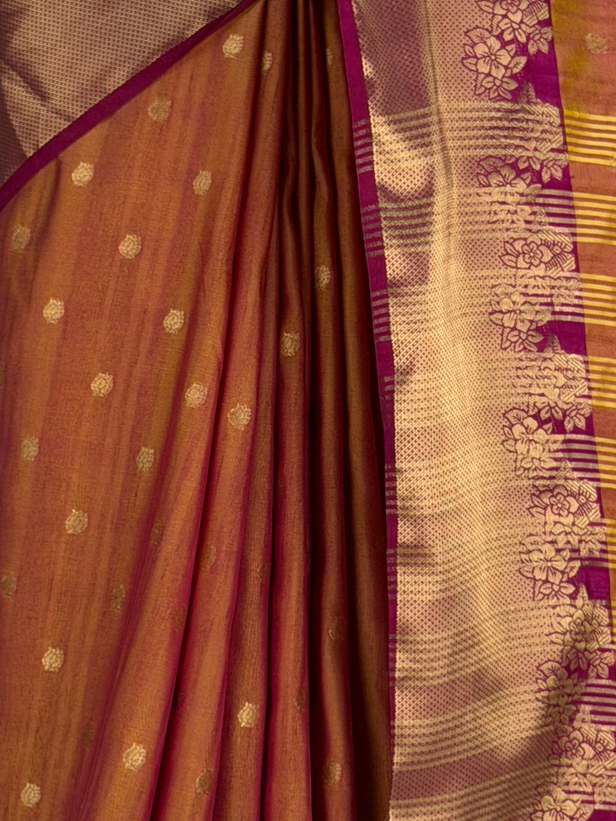 MIMOSA Magenta Banarasi Raw Silk Saree — fleets shot full lifestyle