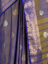 MIMOSA Royal Blue Banarasi Saree — fleets shot full lifestyle