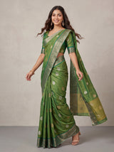 MIMOSA Rama Banarasi Saree — pose 9 styling detail