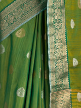 MIMOSA Rama Banarasi Saree — fleets shot full lifestyle