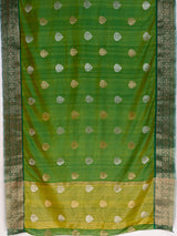 MIMOSA Rama Banarasi Saree — pallu and zari work detail