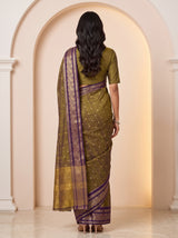 MIMOSA Jamun Banarasi Saree — pose 2 styling detail