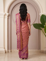 MIMOSA Lavender Banarasi Saree — pose 2 styling detail