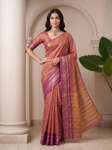 MIMOSA Lavender Banarasi Saree — pose 4 styling detail