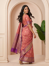 MIMOSA Lavender Banarasi Saree — pose 9 styling detail