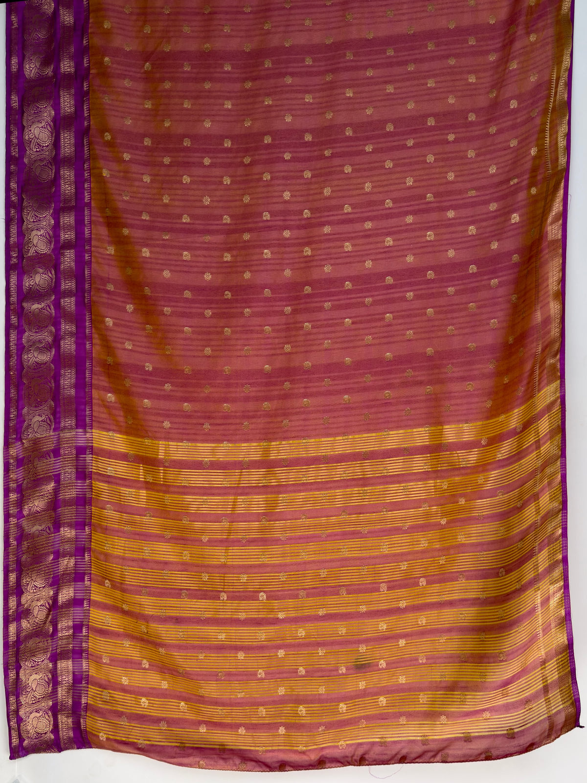 MIMOSA Lavender Banarasi Saree — pallu and zari work detail