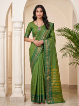 MIMOSA Rama Banarasi Saree — pose 5 styling detail