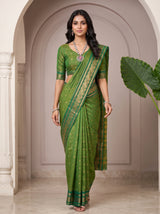 MIMOSA Rama Banarasi Saree — pose 6 styling detail