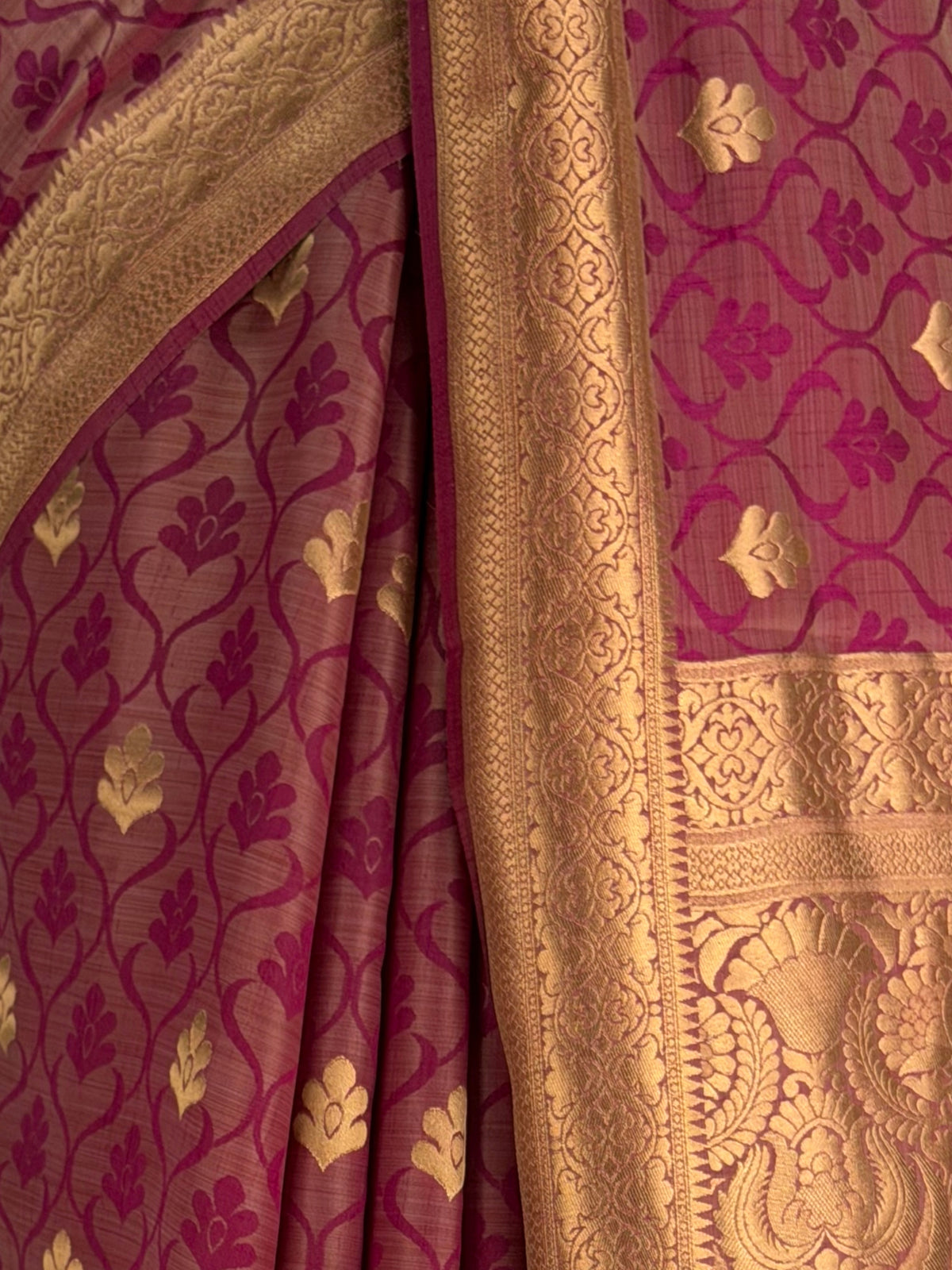 MIMOSA Wine Kanjivaram Art Silk Saree — fleets shot full lifestyle