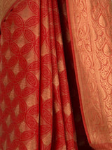 MIMOSA Red Kanjivaram Saree — fleets shot full lifestyle