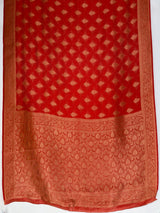 MIMOSA Red Kanjivaram Saree — pallu and zari work detail