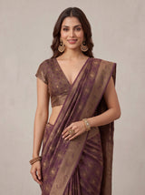 MIMOSA Jamun Kanjivaram Saree — pose 10 styling detail