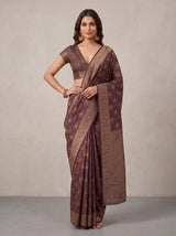 MIMOSA Jamun Kanjivaram Saree — pose 4 styling detail