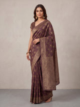 MIMOSA Jamun Kanjivaram Saree — pose 5 styling detail
