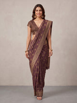 MIMOSA Jamun Kanjivaram Saree — pose 6 styling detail