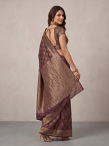 MIMOSA Jamun Kanjivaram Saree — pose 9 styling detail