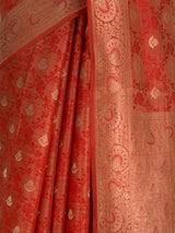 MIMOSA Red Kanjivaram Saree — fleets shot full lifestyle
