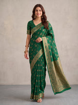 MIMOSA Rama Kanjivaram Saree — pose 6 styling detail