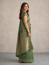 MIMOSA Rama Kanjivaram Saree — pose 9 styling detail